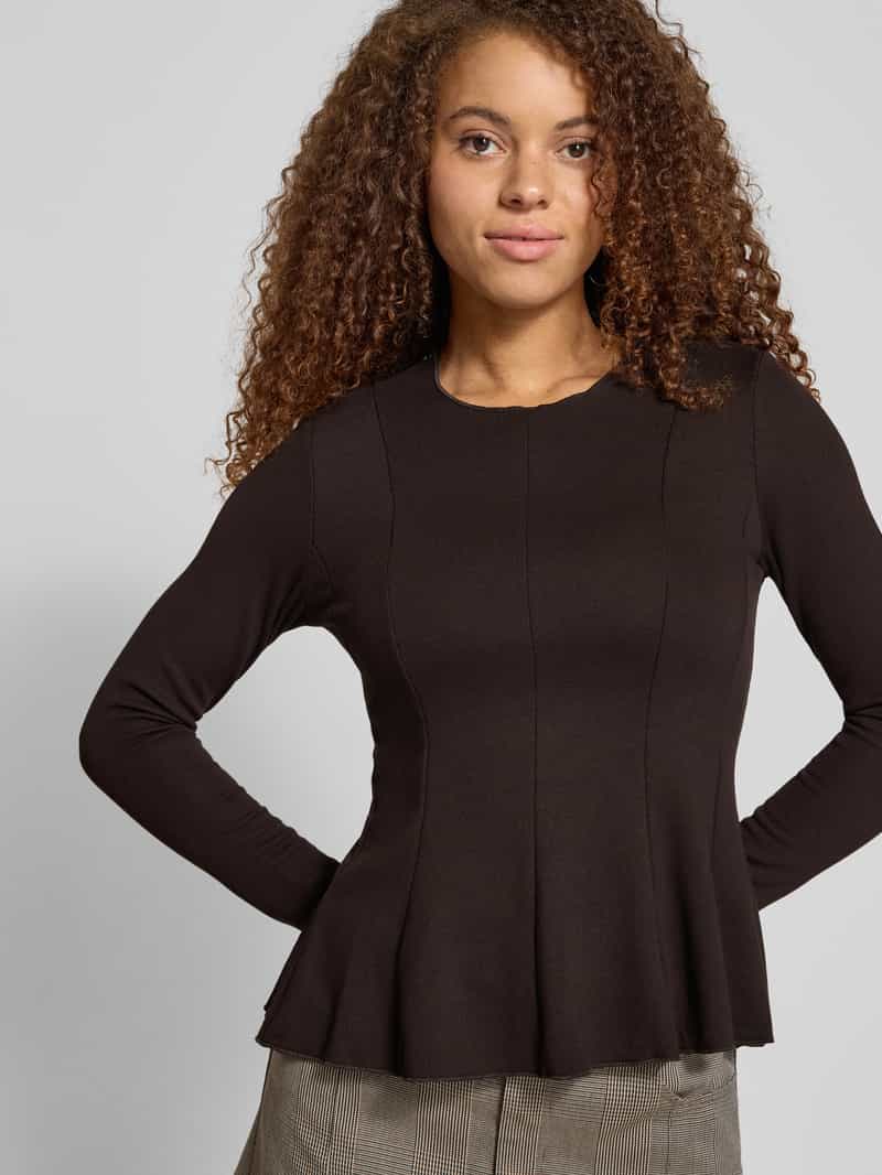 Only Shaped fit shirt met lange mouwen van viscosemix model 'KENYA'