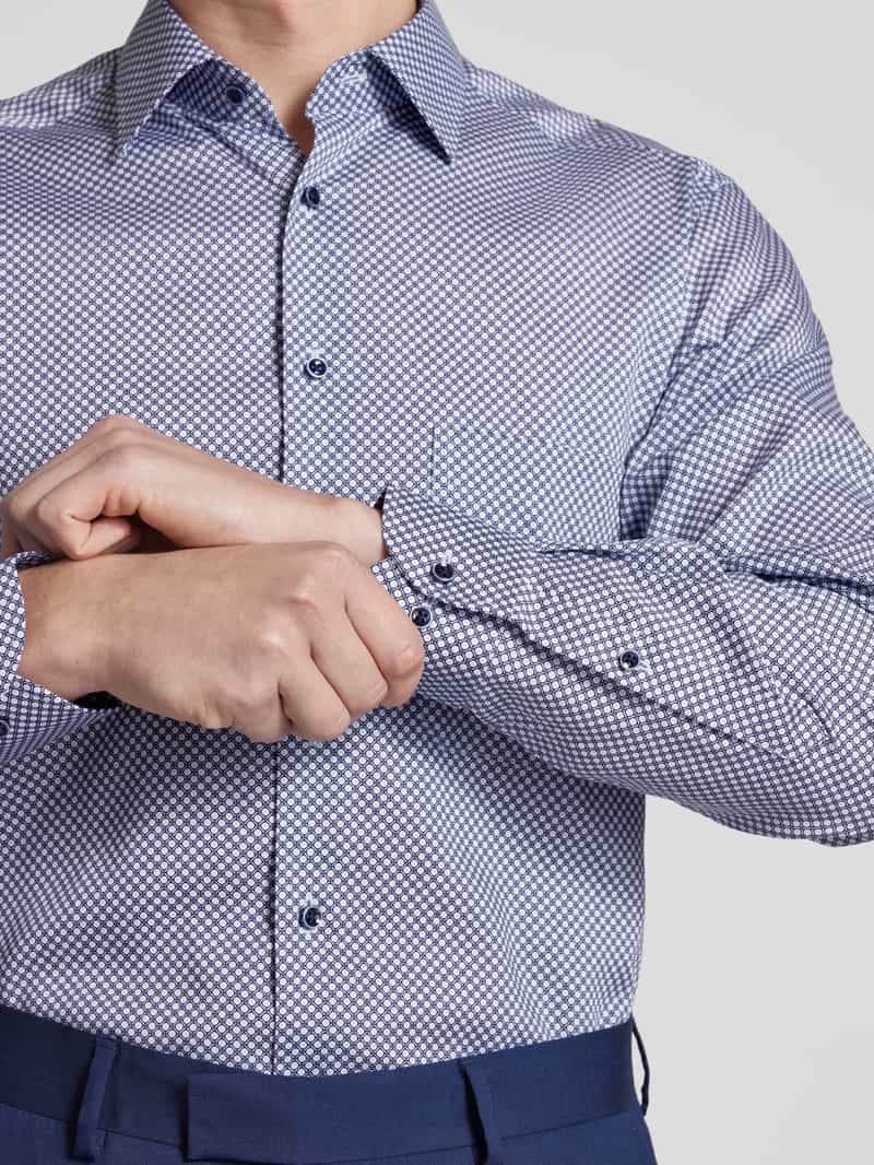 Eterna Comfort fit zakelijk overhemd met kentkraag