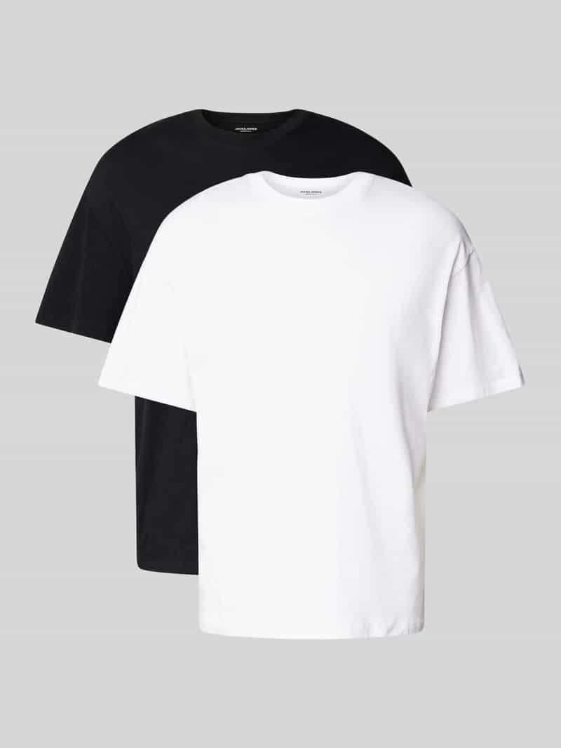 Jack & jones T-shirt met ronde hals in een set van 2 stuks, model 'BRADLEY'