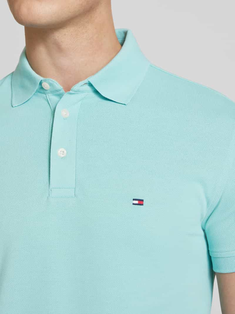 Tommy Hilfiger Slim fit poloshirt met labelstitching