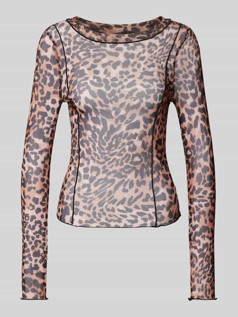 Noisy May Shirt met lange mouwen in semi-transparant design model 'ELIF'