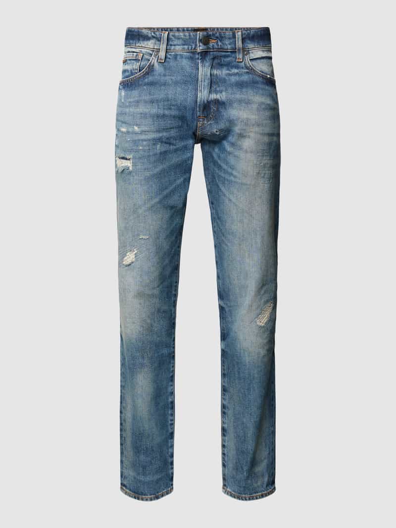 Boss Orange Slim fit jeans in destroyed-look, model 'Re.Maine'