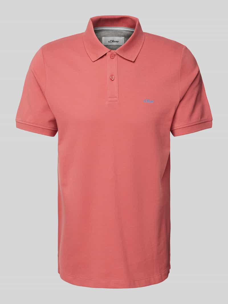 s.Oliver RED LABEL Regular fit poloshirt van puur katoen met labelstitching