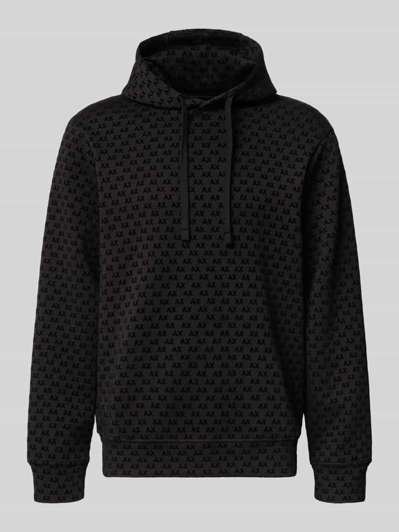 Armani Exchange Regular Fit Hoodie aus Baumwoll-Mix in Black, Größe L 2093920L