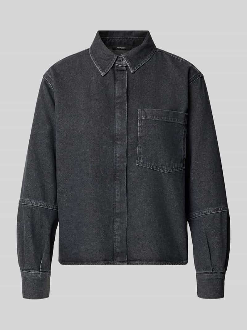 Opus Overhemdblouse in denimlook model 'Femori'