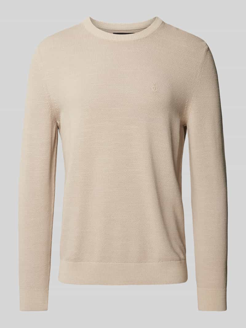 Marc O'Polo Gebreide pullover met labelstitching