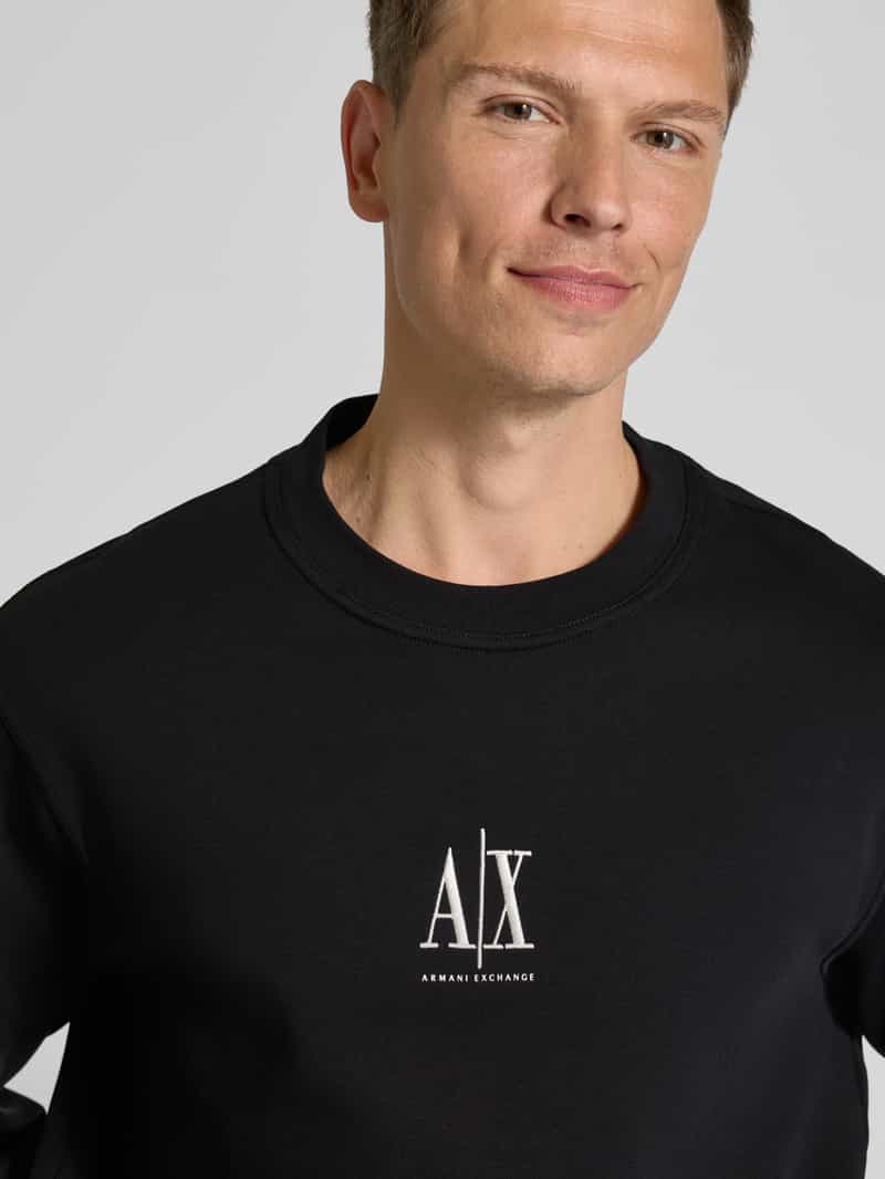 Armani Exchange Sweatshirt met labelstitching