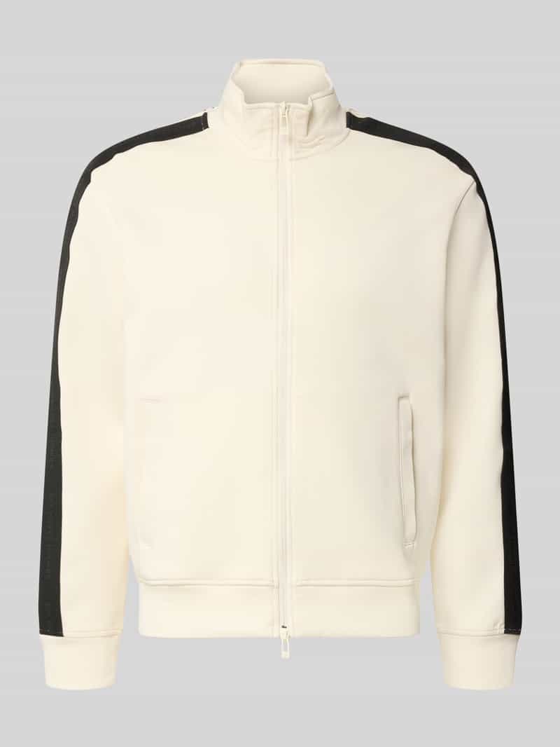 Armani Exchange Herren Regular Fit Sweatjacke Aus Baumwoll-Mix Modell 'Felpa' In Weiss Größe Extra Groß