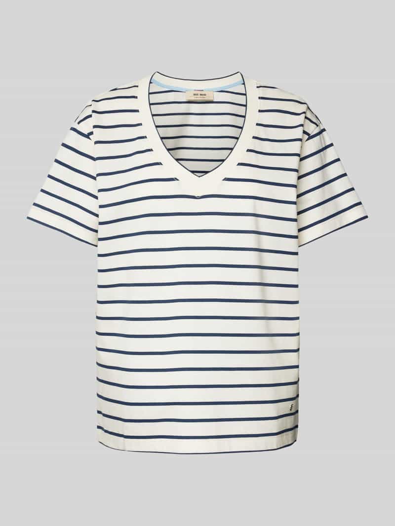 MOS MOSH T-shirt met V-hals model 'NANI'