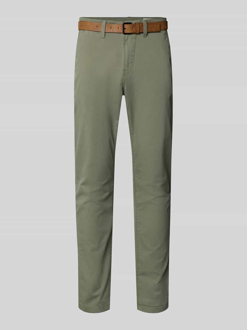 Tom Tailor Denim Slim Fit Chino aus Baumwoll-Mix in Oliv, Größe 30/32 21147063032