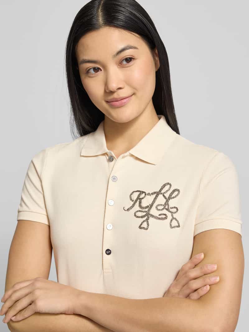 Lauren Ralph Lauren Slim fit poloshirt met logo van kralen model 'KIEWICK'