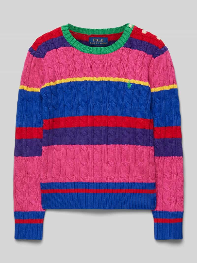 Polo Ralph Lauren Kids Gebreide pullover met kabelpatroon