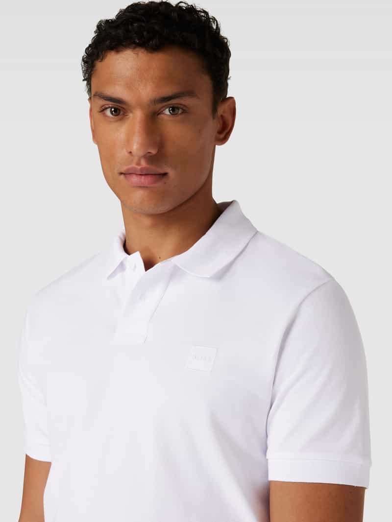 Boss Slim fit poloshirt met korte knoopsluiting wit, foto 5