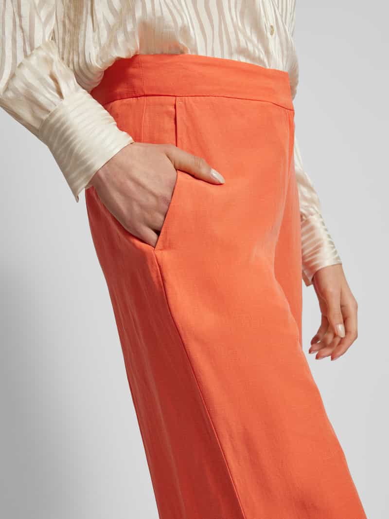 LANIUS Broek van een mix van lyocell en linnen in effen design
