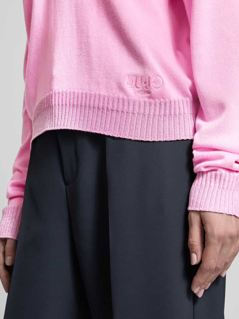 LIU JO SPORT Oversized gebreide pullover met ribboorden