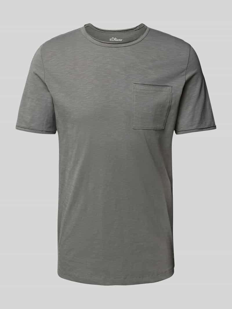 S.Oliver T-shirt met ongezoomde randen
