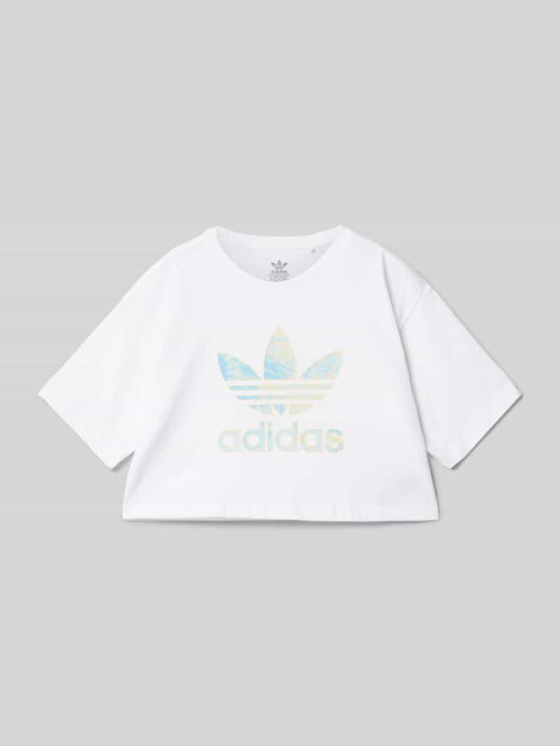 adidas Originals Kort T-shirt met labelprint