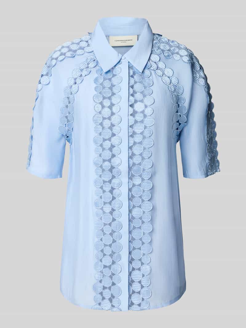 Copenhagen Muse Regular fit blouse met blinde knoopsluiting model 'MOLLY'