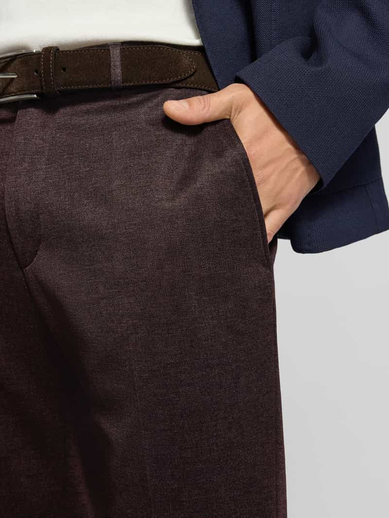 Roy Robson Pantalon met persplooien en achterzakken