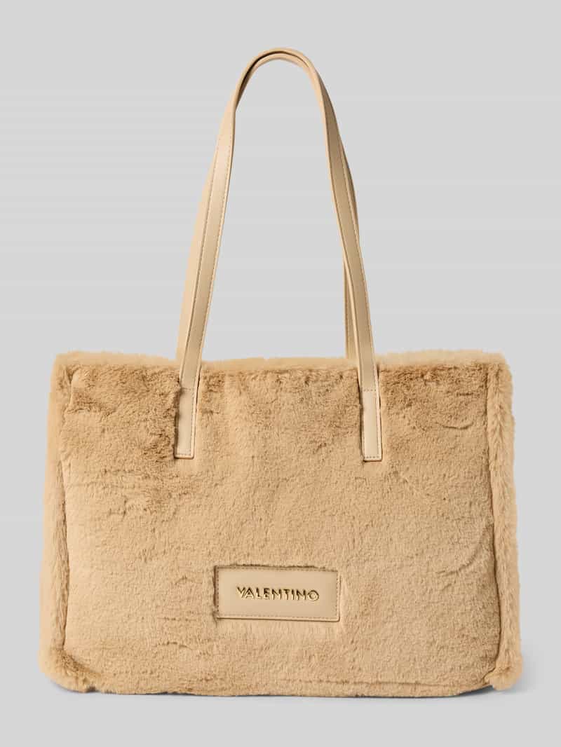 VALENTINO BAGS Shopper van imitatiebont met labeldetail, model 'SPECIAL FADIA'