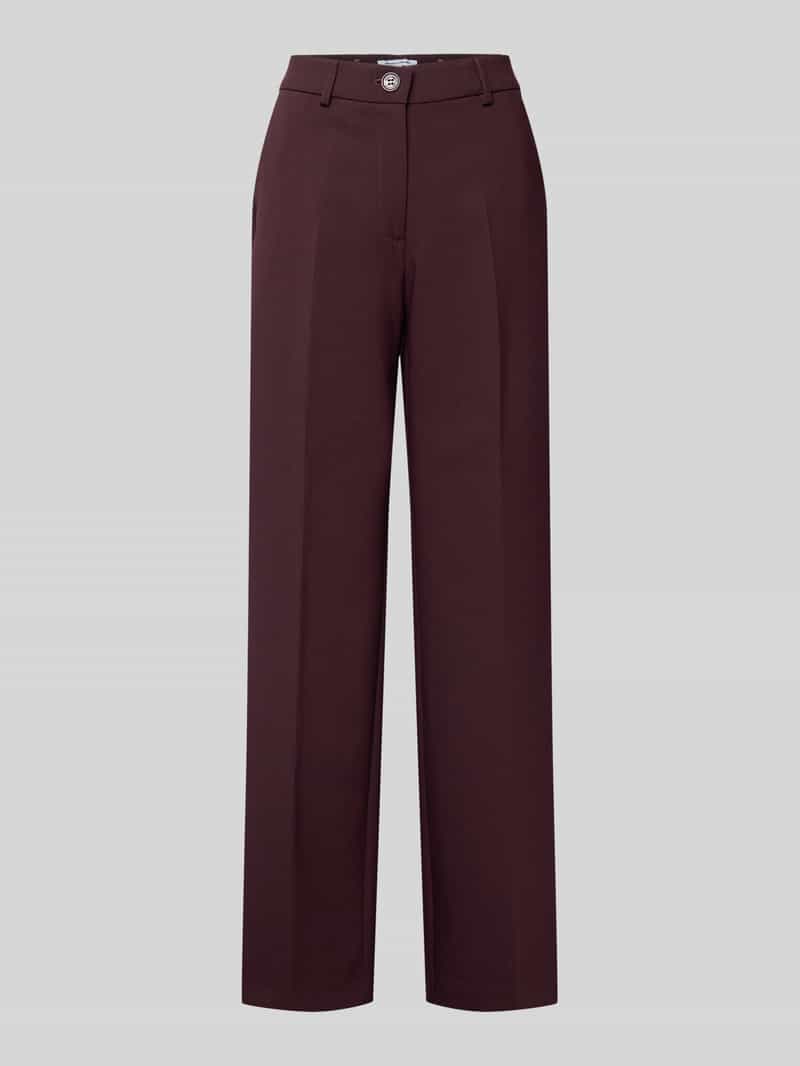 MORE & MORE Straight fit bandplooibroek met viscose