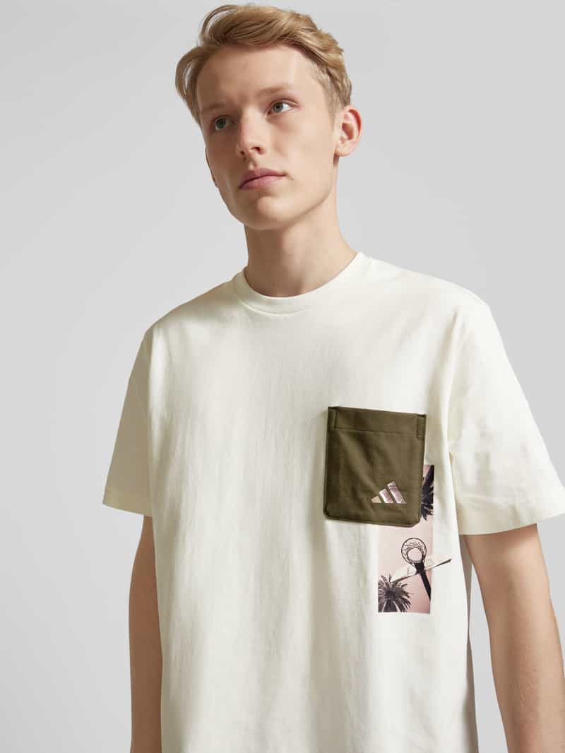 adidas Sportswear T-shirt met labelprint model 'LENS'