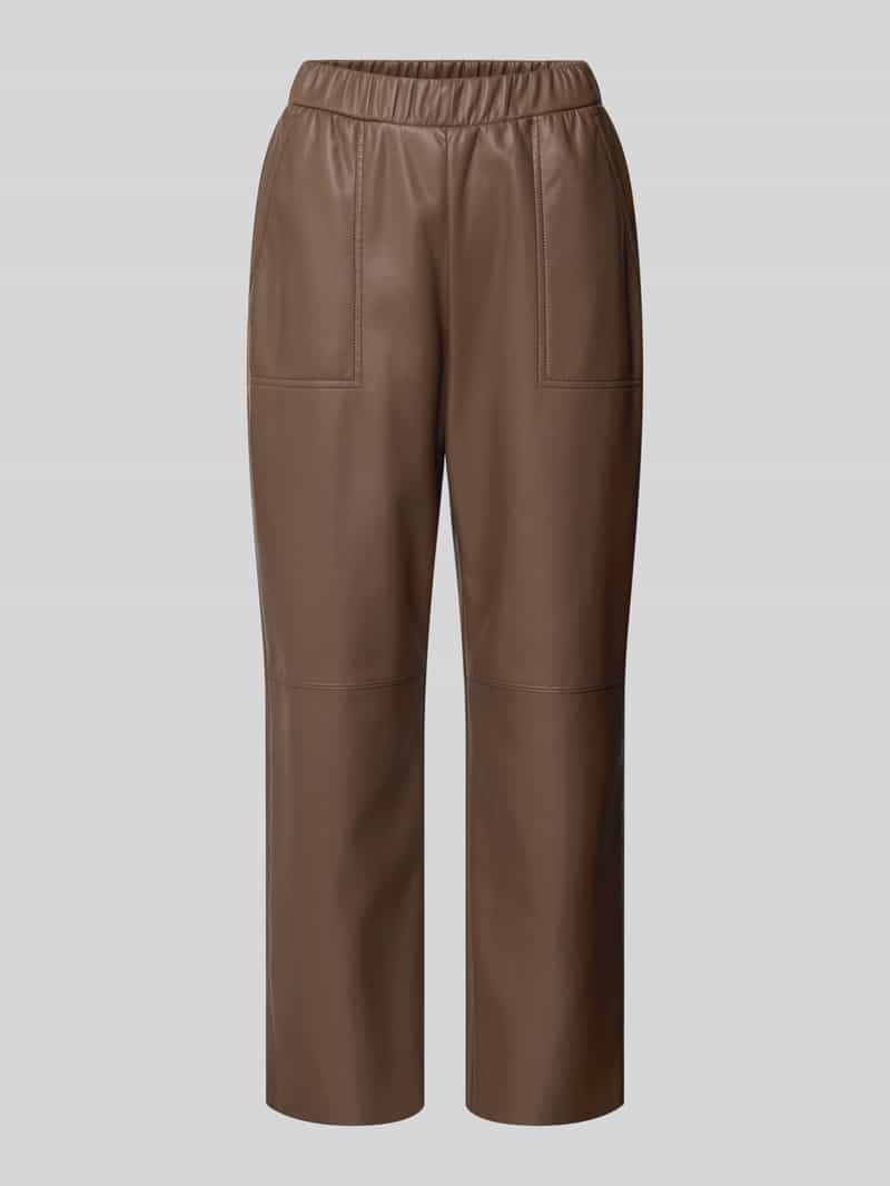 MAX&Co. Regular fit broek in leerlook met steekzakken opzij model 'CREATIVO'