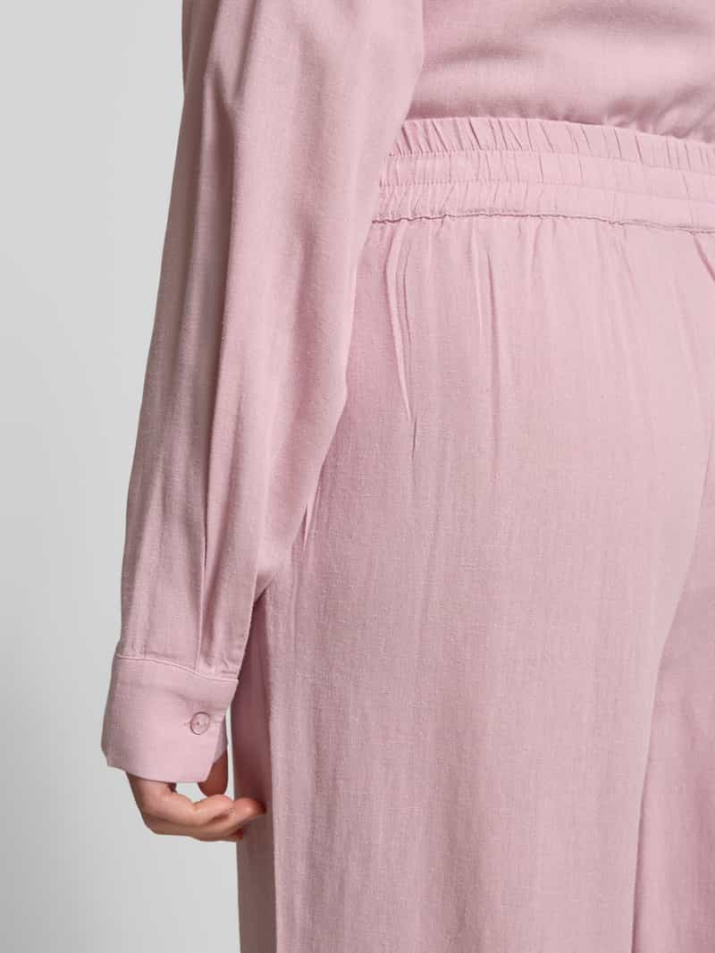Pieces Loose fit culotte van een mix van viscose en linnen model 'PIA'