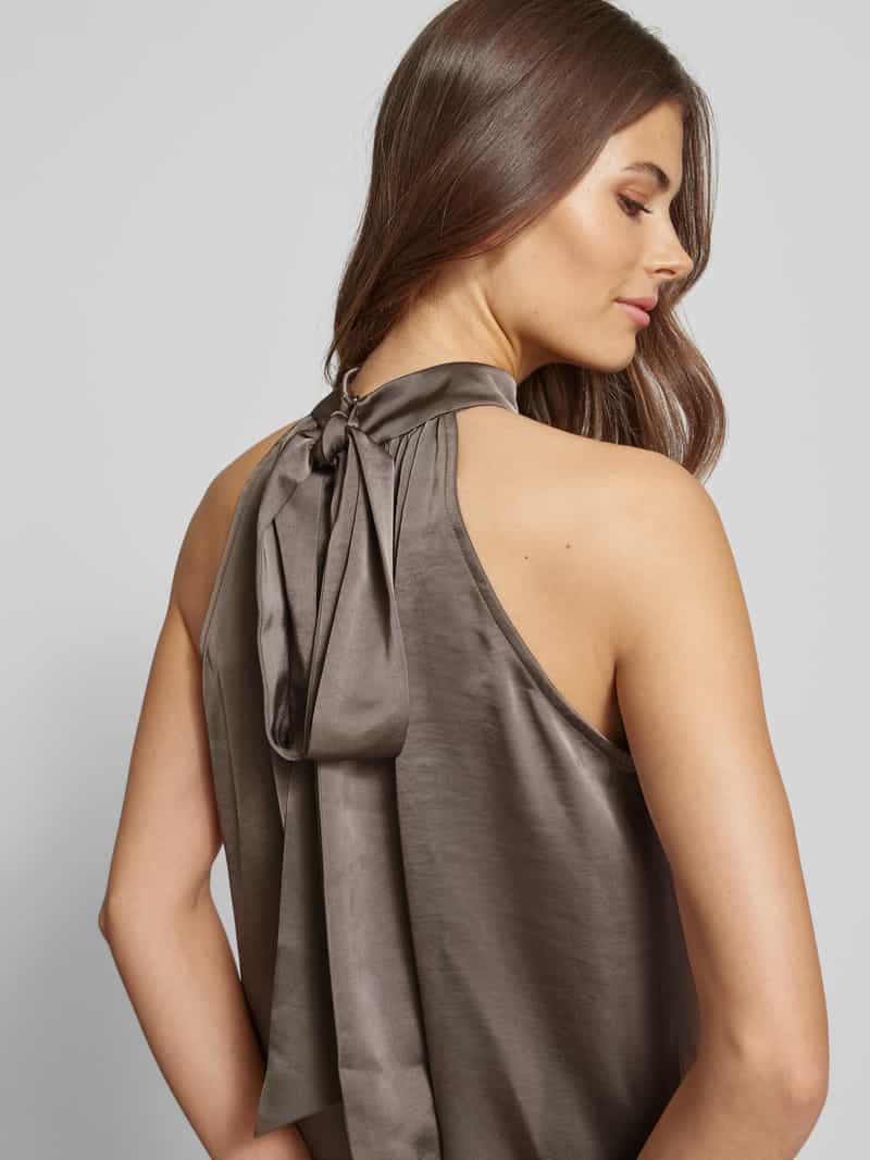 NEO NOIR Knielange jurk met volantzoom model 'Aladia Drapy'