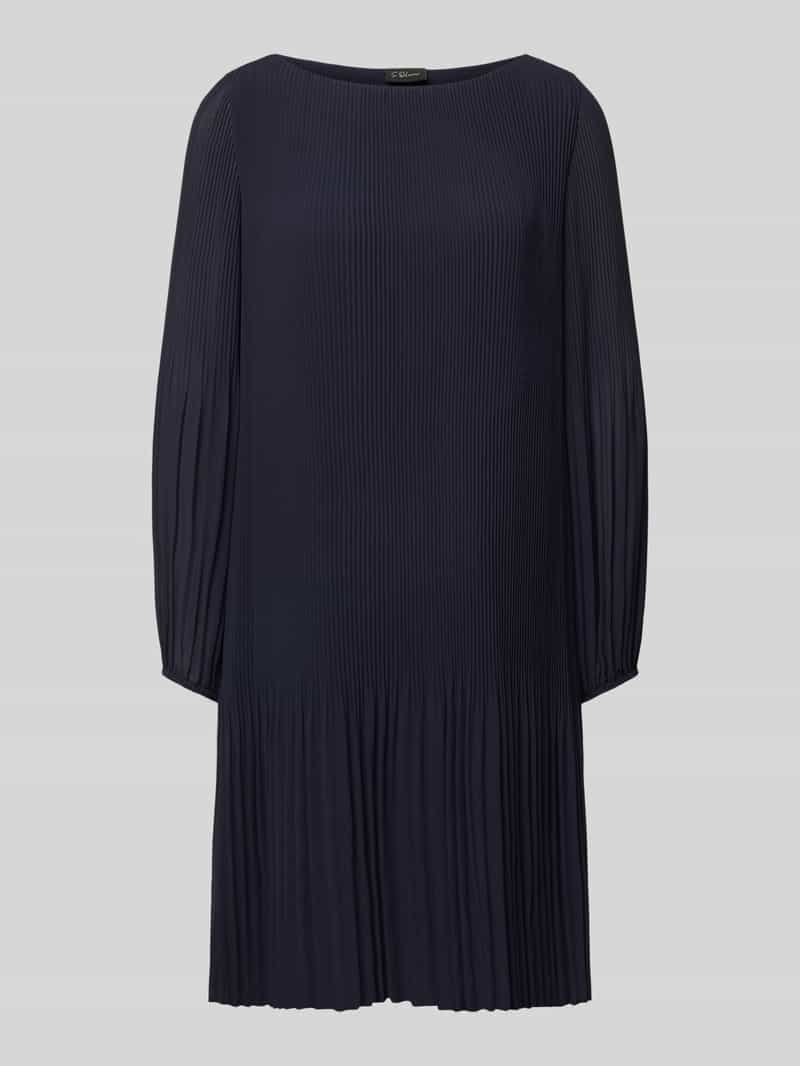 s.Oliver BLACK LABEL Relaxed fit chiffon-jurk met plissé