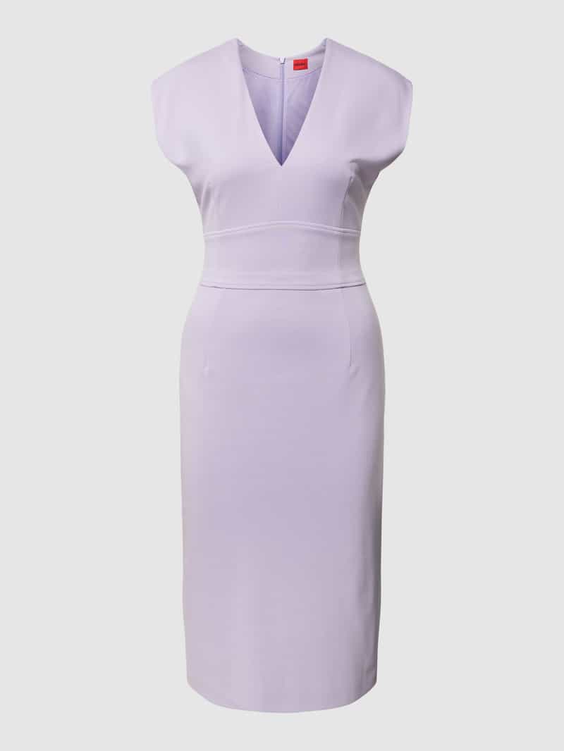 HUGO Midi-jurk met V-hals, model 'KEMANDA'