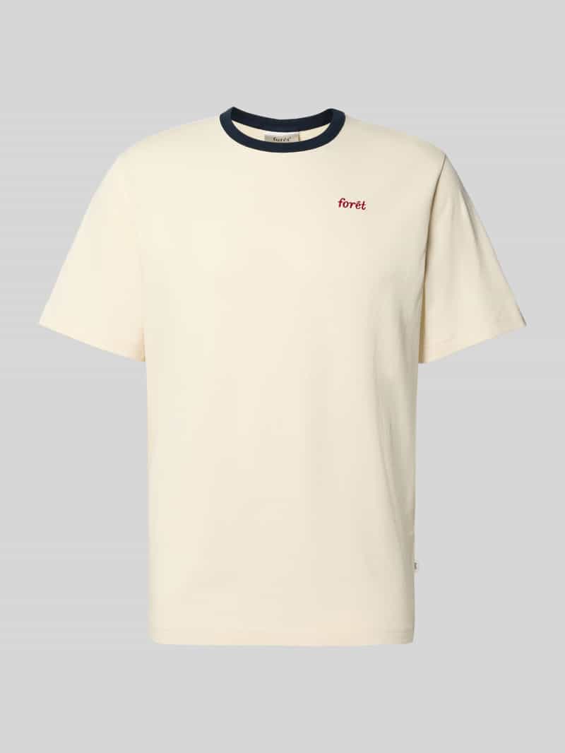 Forét-shirt van Escorial-wol met logostitching model 'RAY'