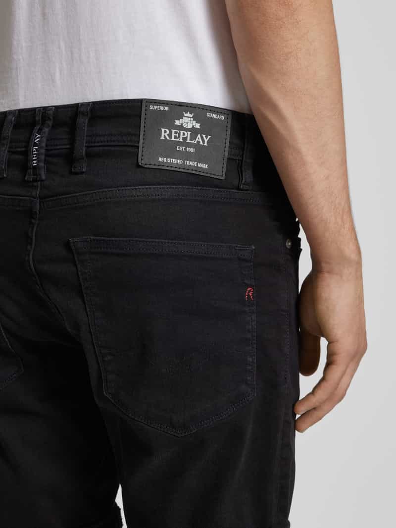 Replay Tapered fit korte jeans met steekzakken model 'RBJ.901'