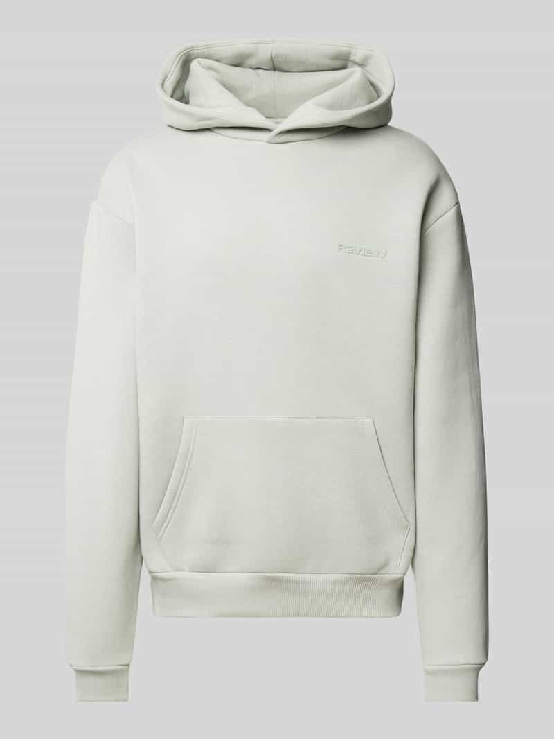 REVIEW Hoodie met labelprint