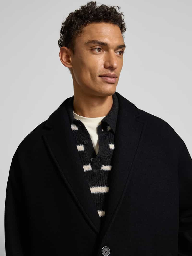 Selected Homme Regular fit lange wollen jas met reverskraag model 'MILO'