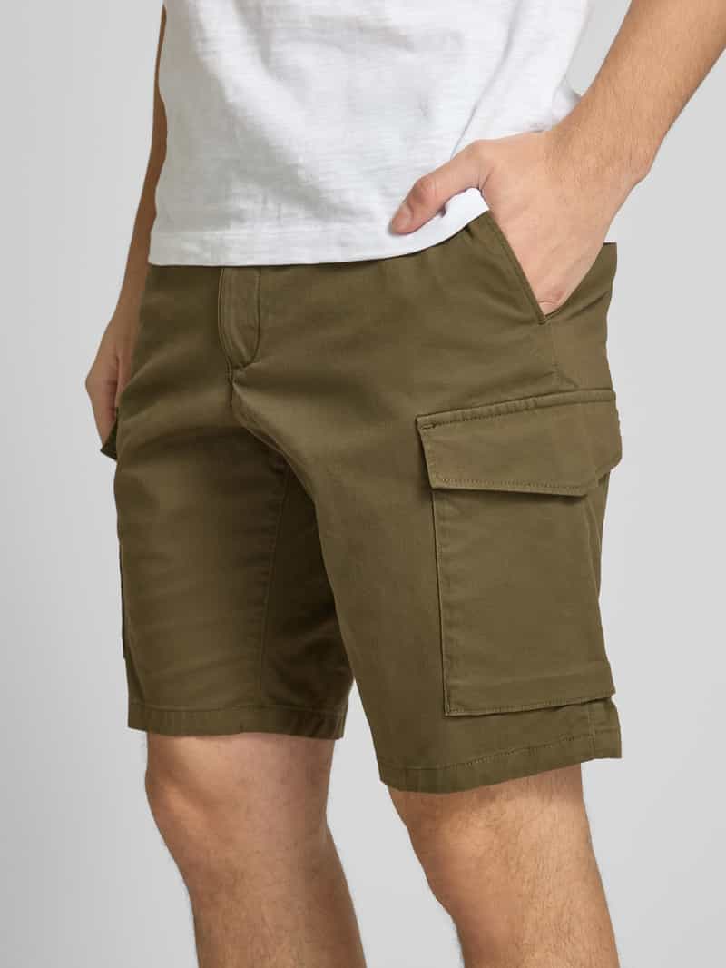 Tommy Hilfiger Regular fit korte cargobroek met riemlussen