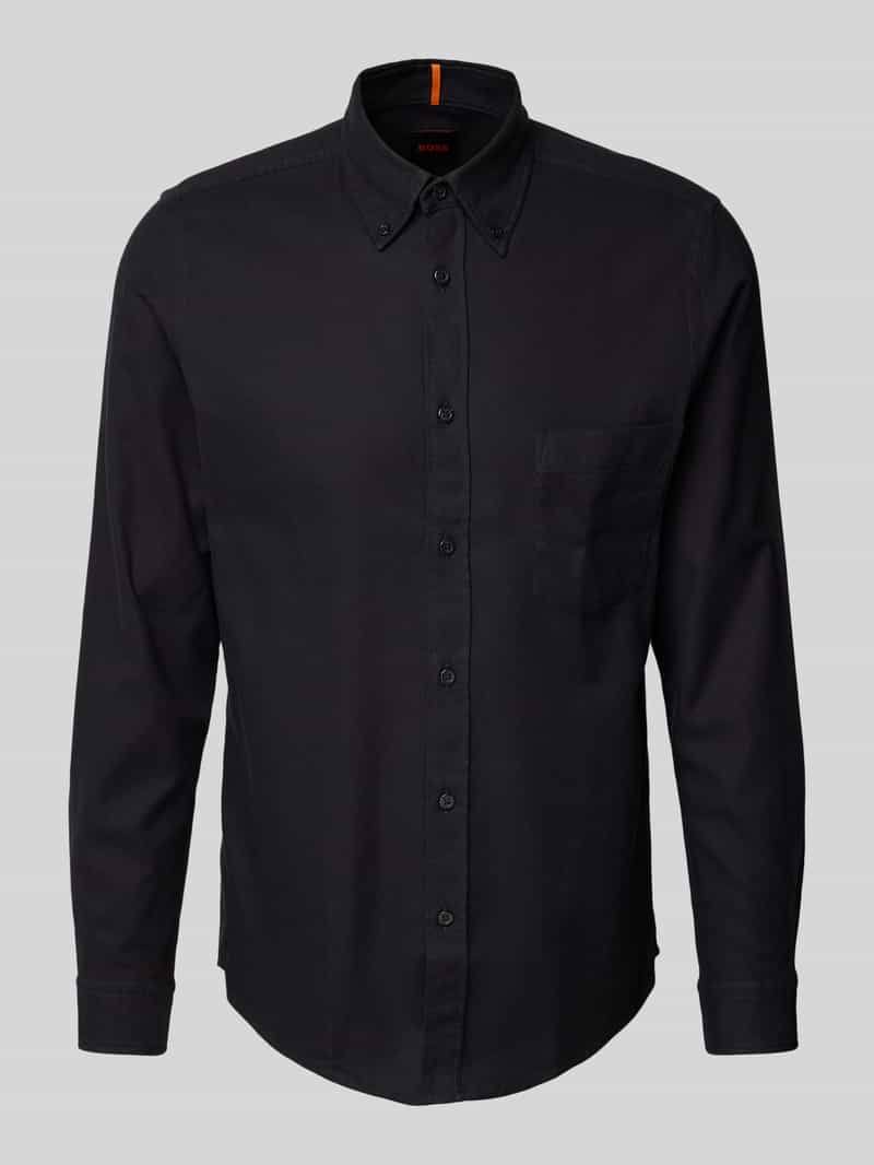 Boss Orange Regular fit vrijetijdsoverhemd met button-downkraag model 'Rickert