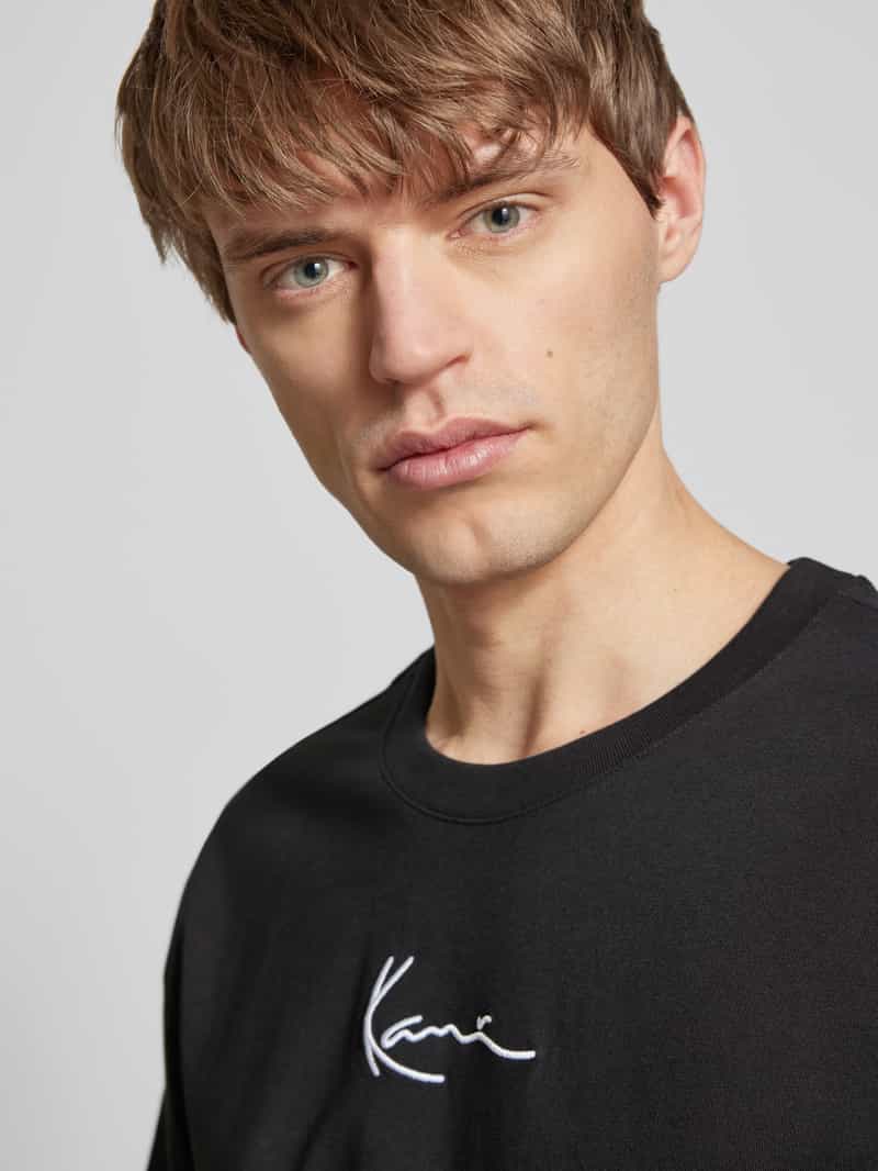 Karl Kani T-shirt met labelstitching in een set van 3 stuks
