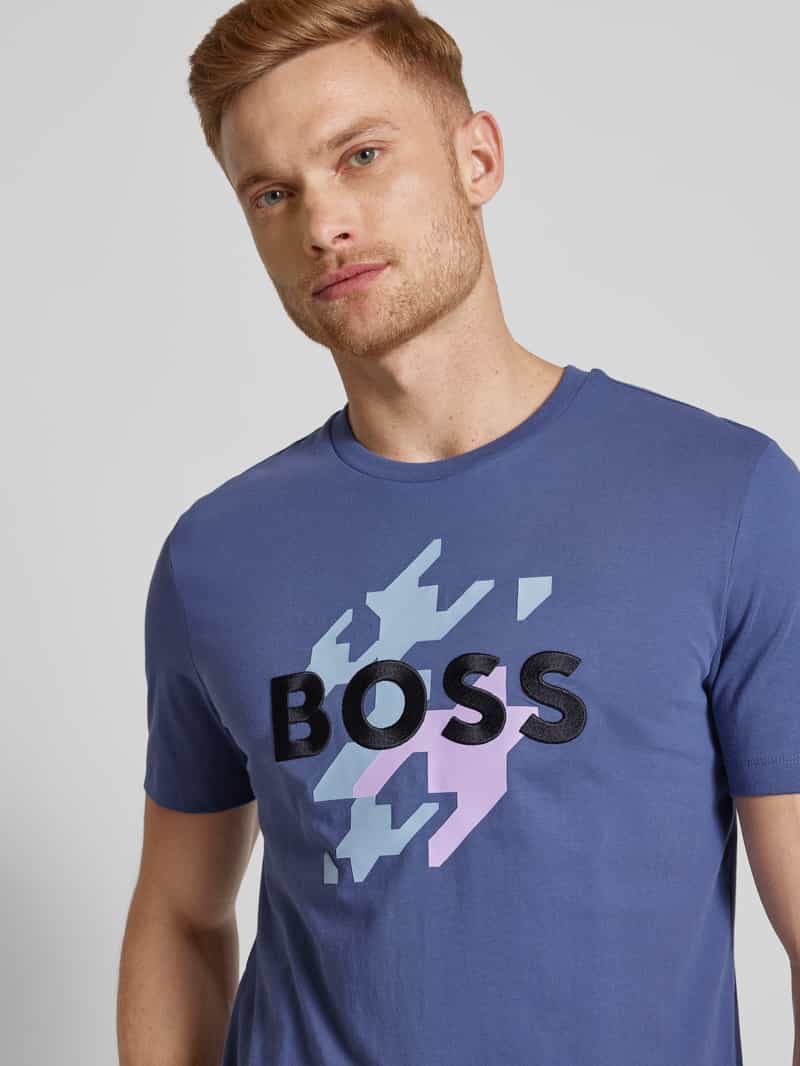 Boss T-shirt met labelprint model 'Thompson'