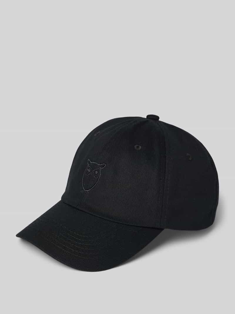 Knowledge Cotton Apparel Baseballpet met motiefstitching
