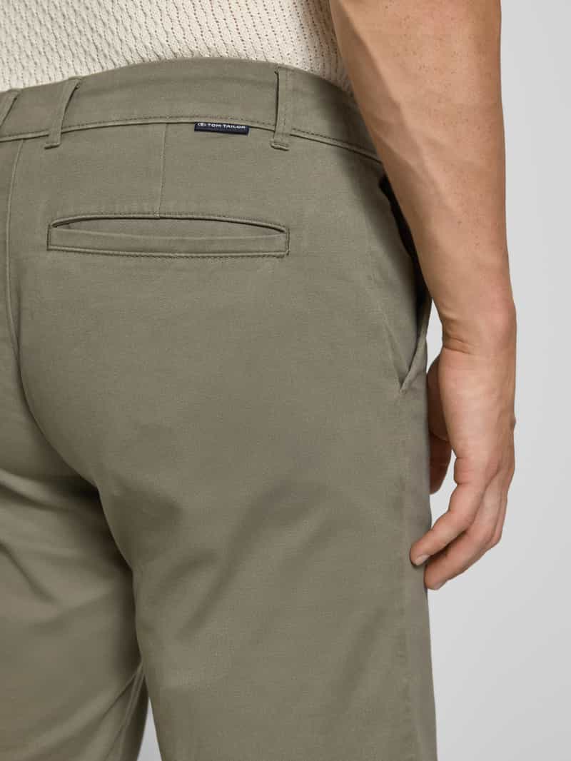 Tom Tailor Slim fit korte chino van katoenmix