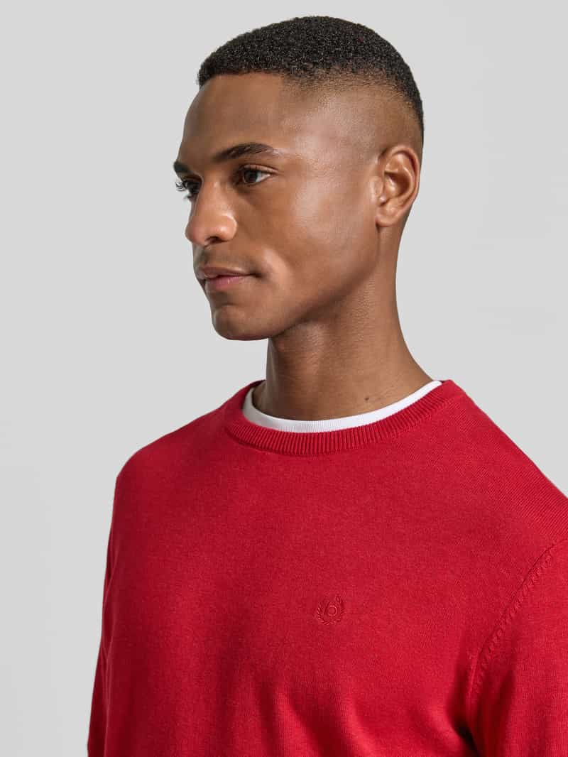 Bugatti Gebreide pullover met ribboorden