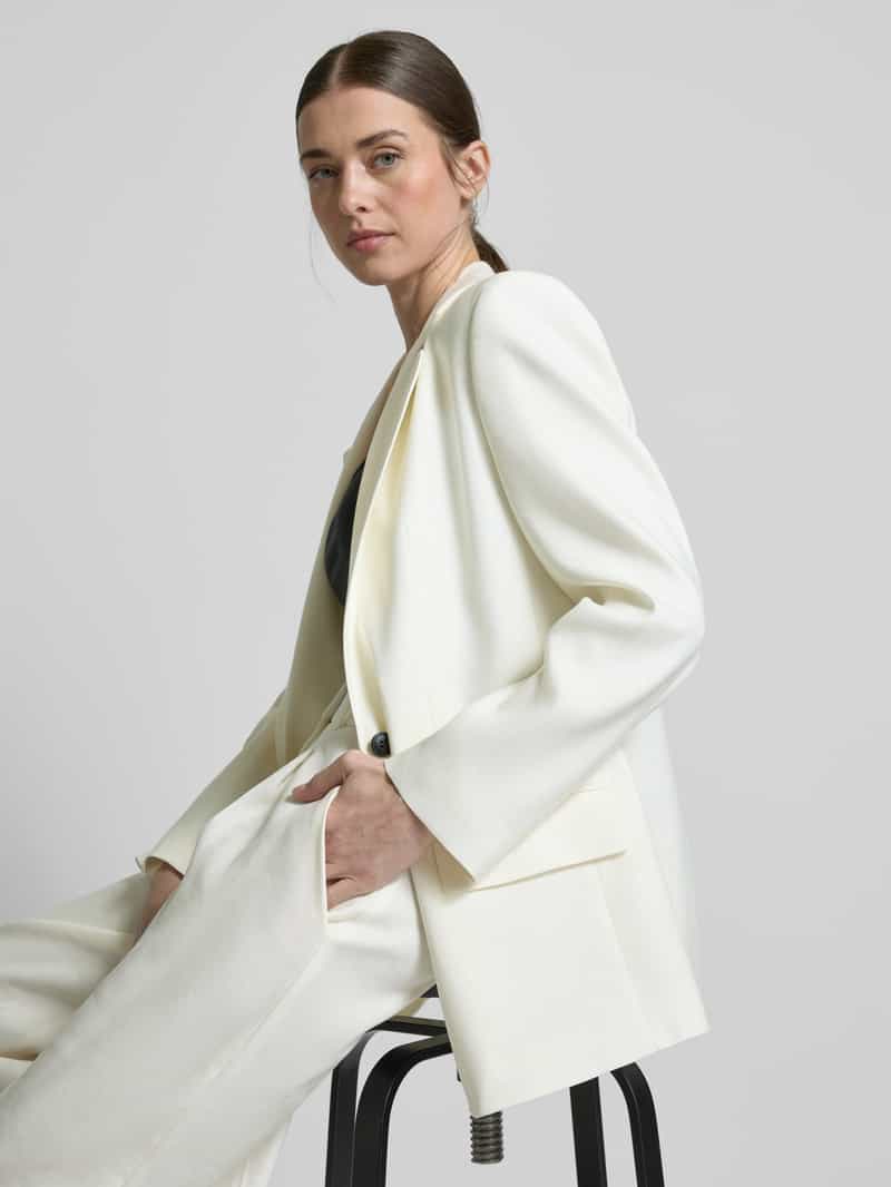HUGO Linnen blazer met reverskraag model 'Anetali'