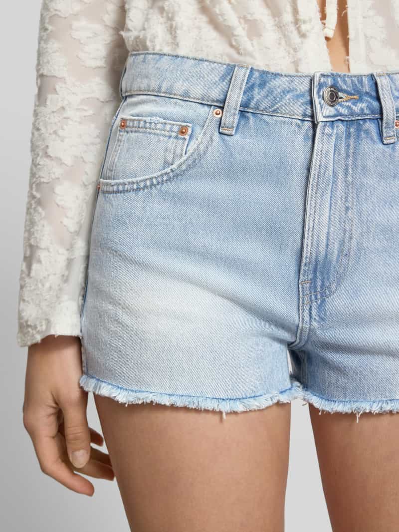 Gina Tricot Korte jeans in used-look met franjes
