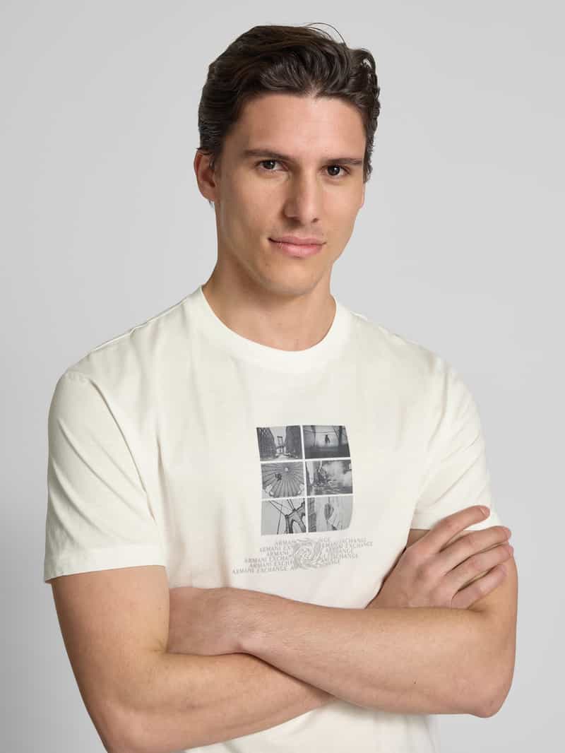 Armani Exchange Regular fit T-shirt van puur katoen