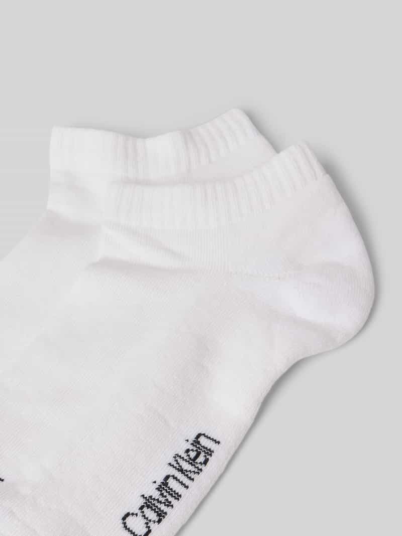 Calvin Klein Jeans Sneakersokken met logostitching in een set van 2 stuks