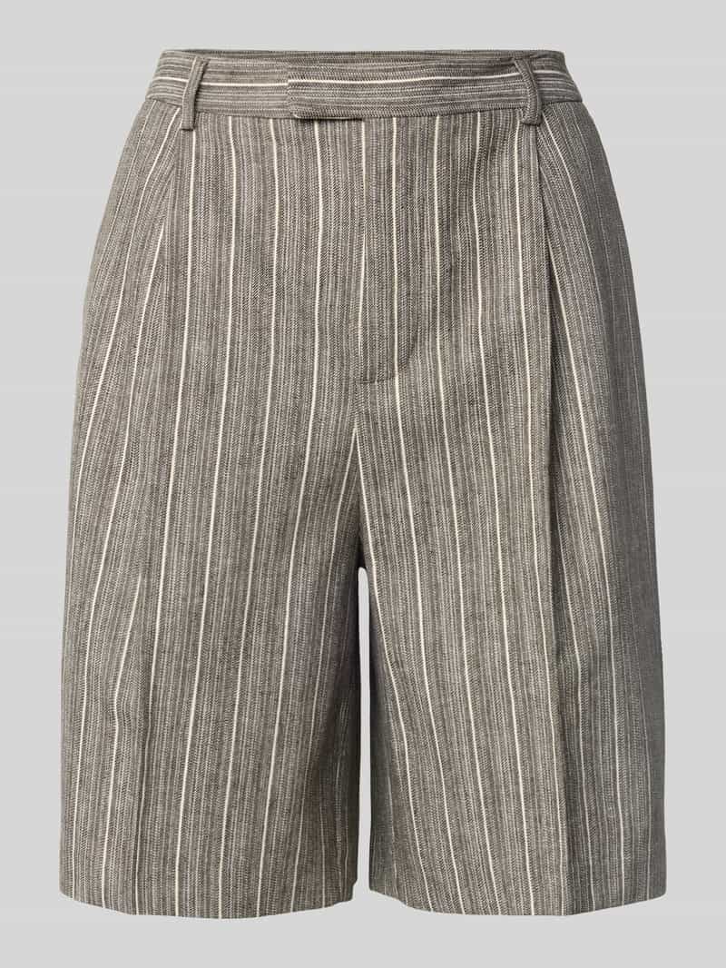 MOS MOSH Regular fit korte broek met bandplooien model 'Luna Thelma'