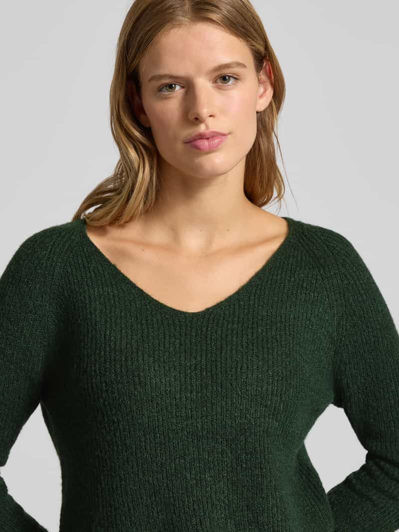 Pieces Regular fit gebreide pullover met ribstructuur model 'ELLEN