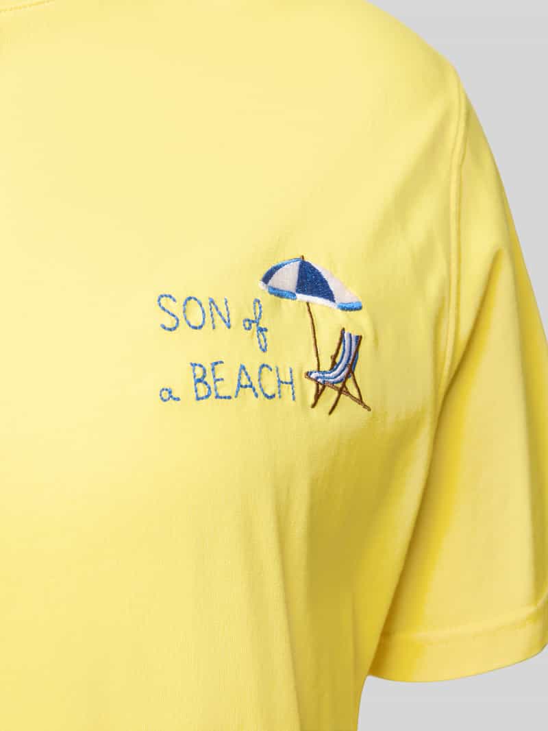 MC2 Saint Barth T-shirt met statement- en motiefstitching model 'PORTOFINO'