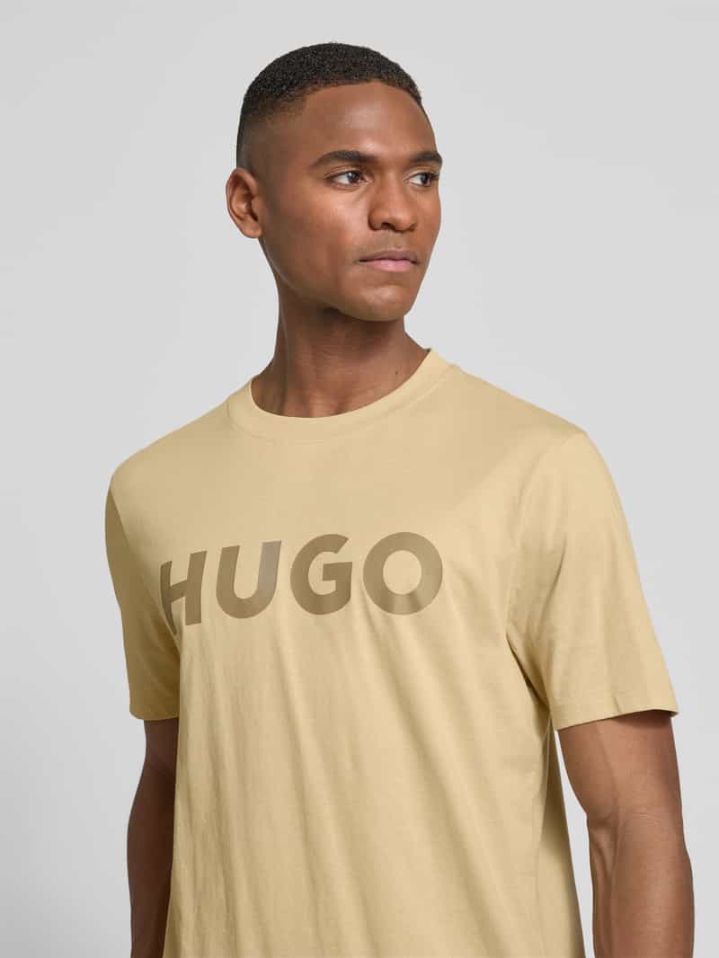 HUGO T-shirt met labelprint model 'DULIVIO'